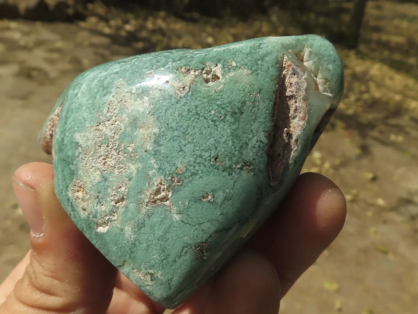 Polished Emerald Mtorolite Galet-Palm Stones x 6 From Mutorashanga, Zimbabwe
