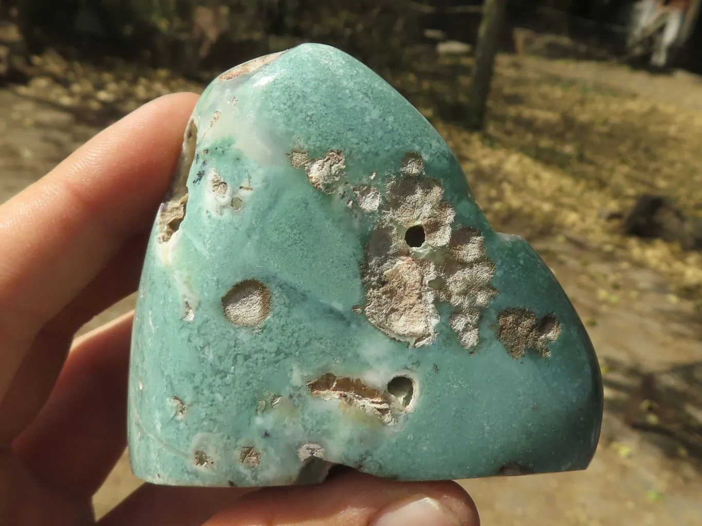 Polished Emerald Mtorolite Galet-Palm Stones x 6 From Mutorashanga, Zimbabwe