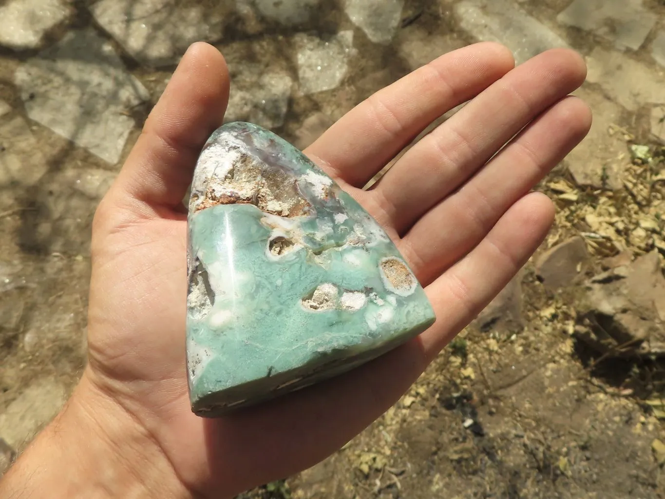 Polished Emerald Mtorolite Galet-Palm Stones x 6 From Mutorashanga, Zimbabwe