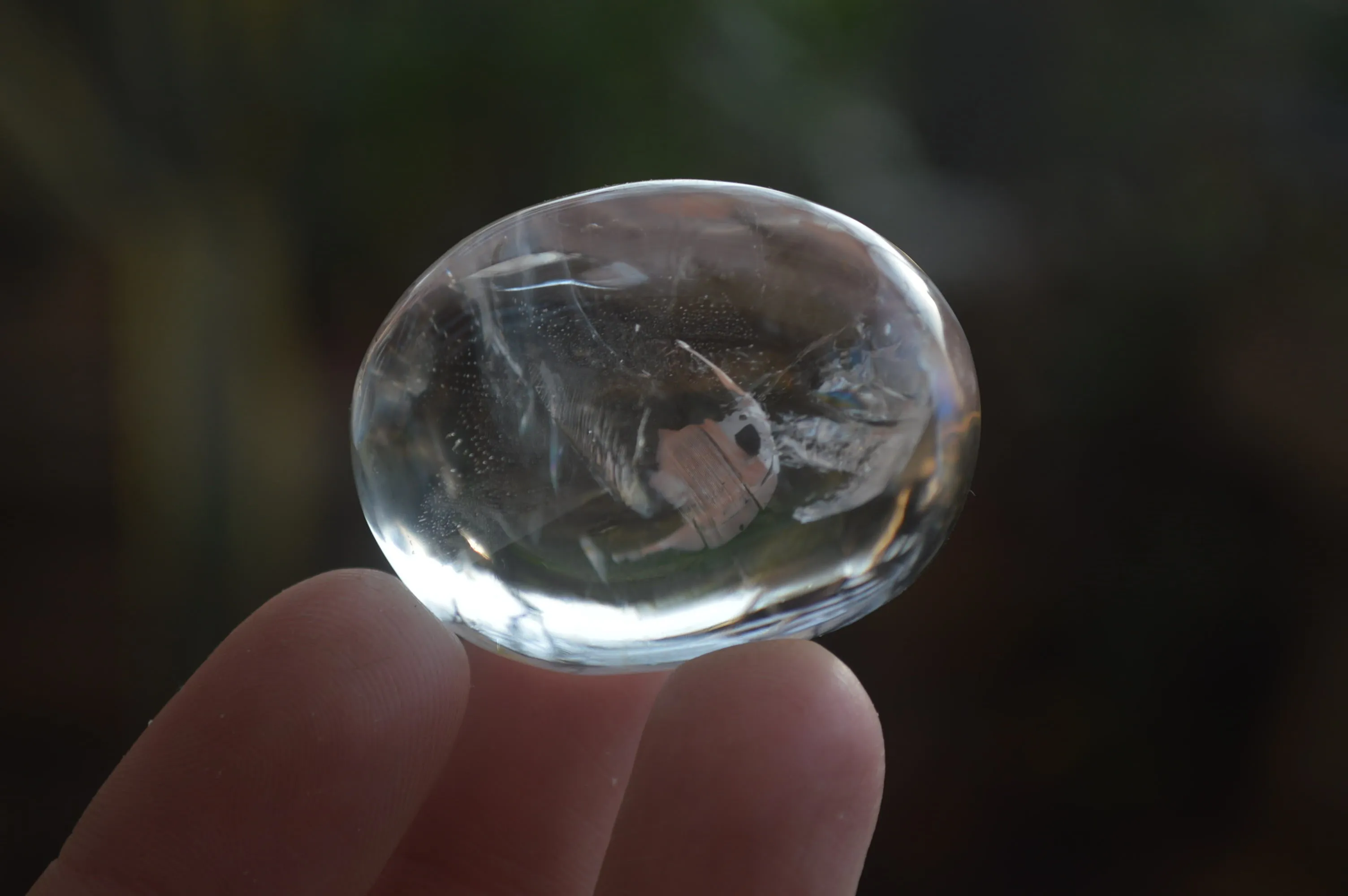 Polished Girasol Pearl Quartz Galet-Palm Stones x 15 From Ambatondrazaka, Madagascar