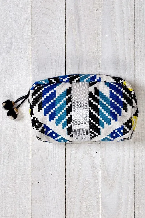 Printed Sequin Makeup Bag