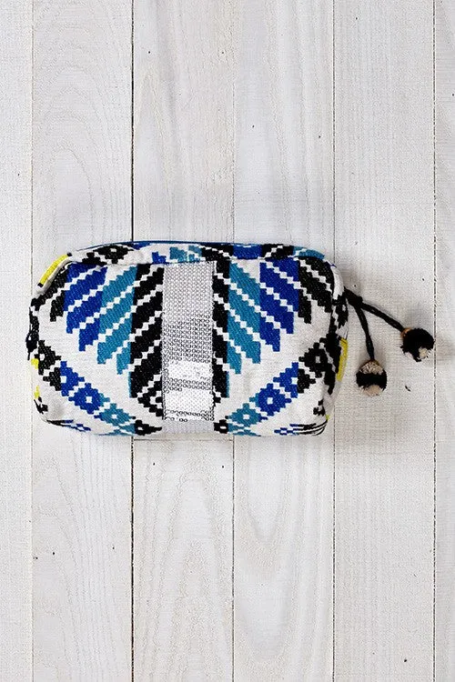 Printed Sequin Makeup Bag