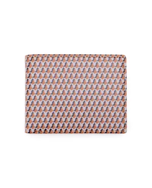 Rare Rabbit Men's Iver Tan Bi Fold Slim RFID Monogram Print Wallet