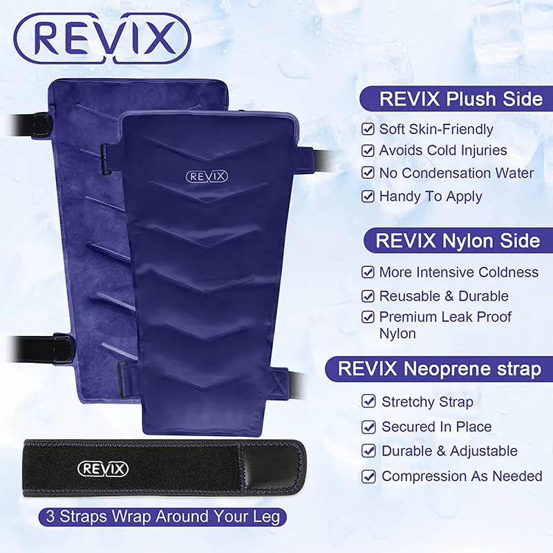 REVIX Full Leg Ice Pack For Hip Replacement, Cold Compress Therapy After Surgery