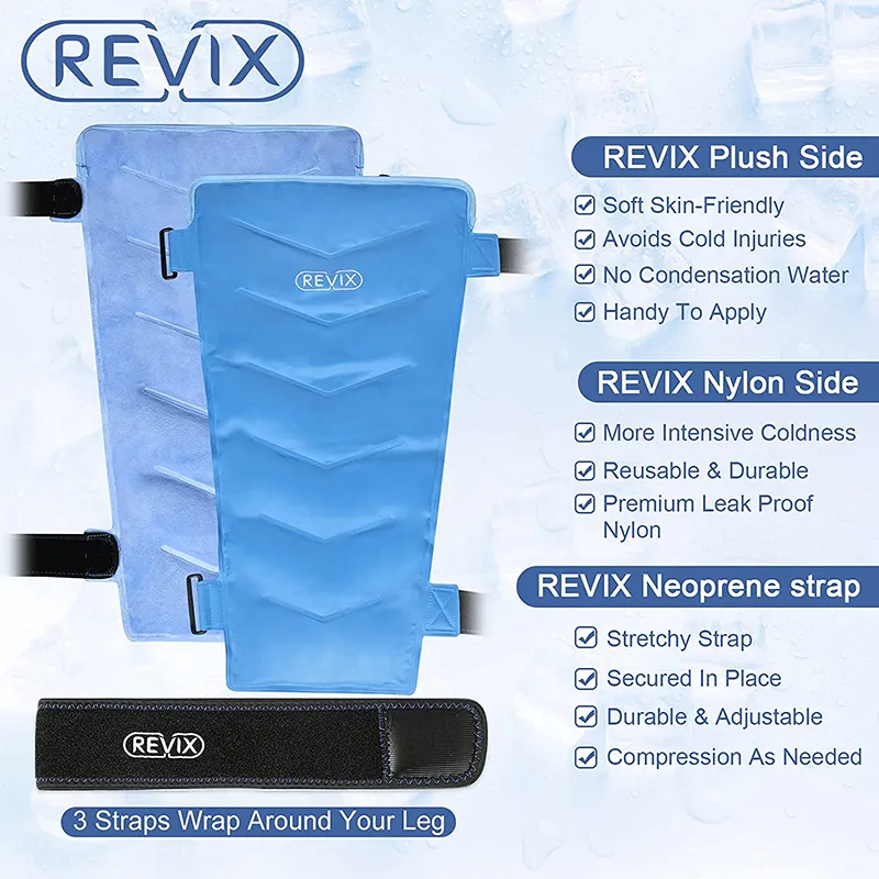 REVIX Full Leg Ice Pack For Hip Replacement, Cold Compress Therapy After Surgery
