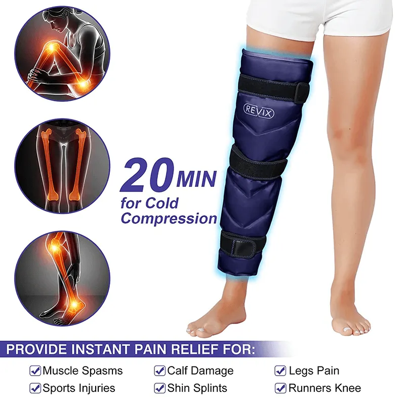 REVIX Full Leg Ice Pack For Hip Replacement, Cold Compress Therapy After Surgery