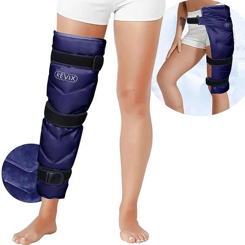REVIX Full Leg Ice Pack For Hip Replacement, Cold Compress Therapy After Surgery