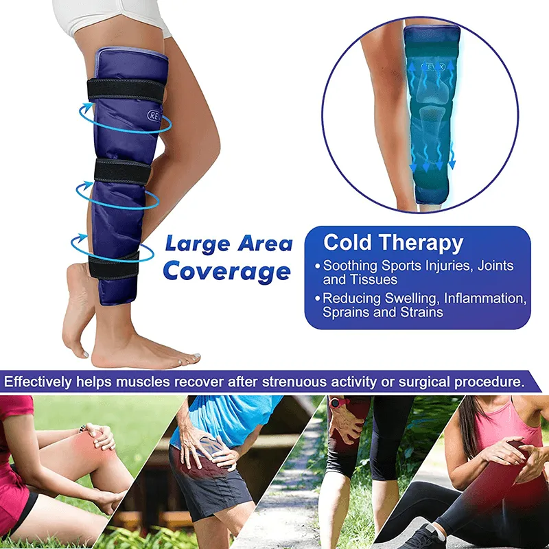 REVIX Full Leg Ice Pack For Hip Replacement, Cold Compress Therapy After Surgery