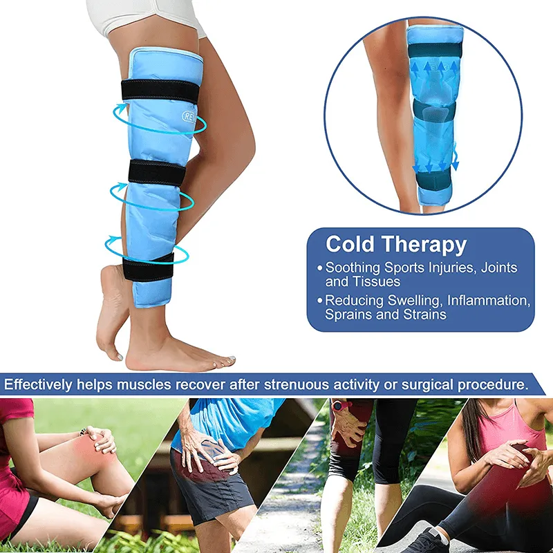 REVIX Full Leg Ice Pack For Hip Replacement, Cold Compress Therapy After Surgery