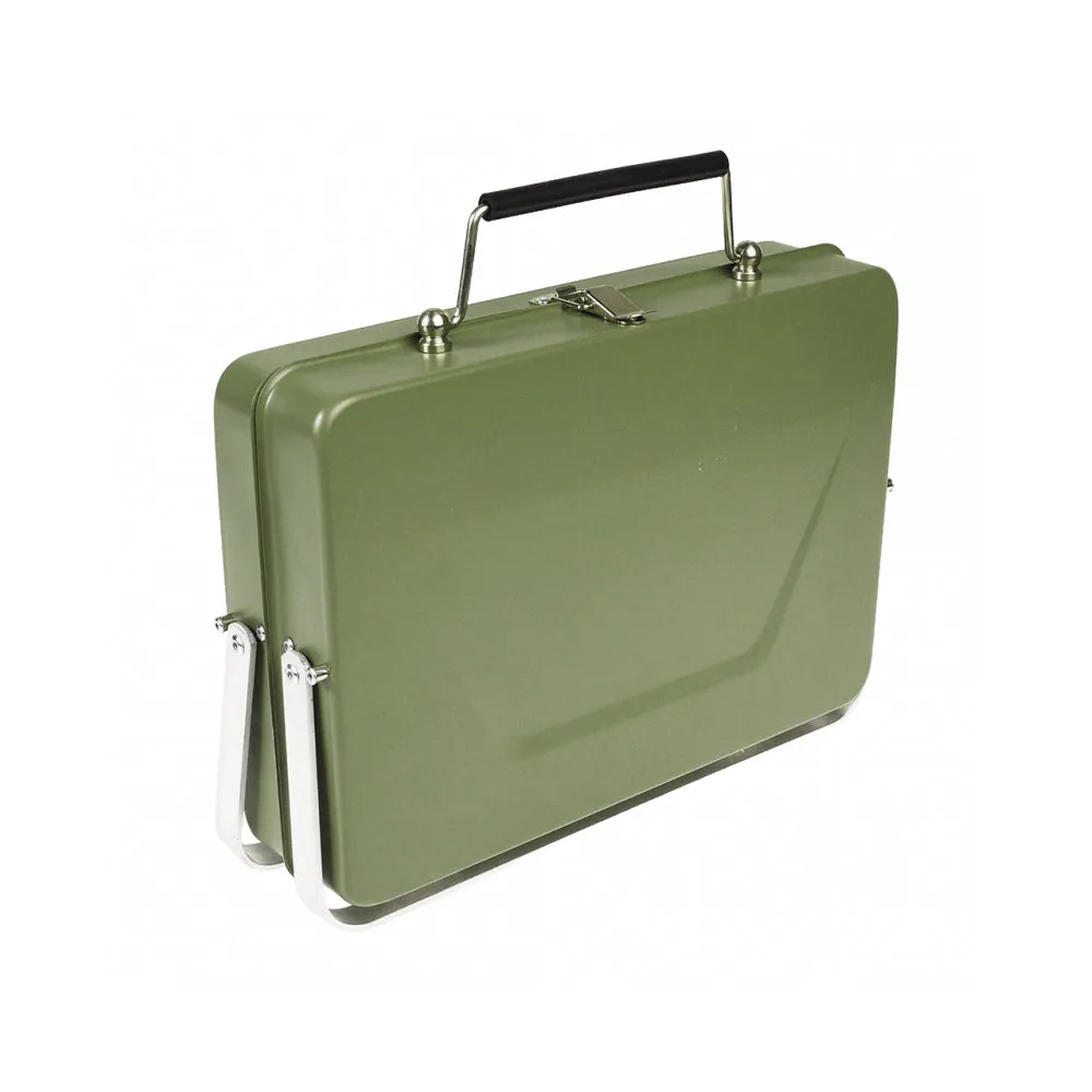 Rex London Portable Suitcase BBQ with Carry Case (Khaki)