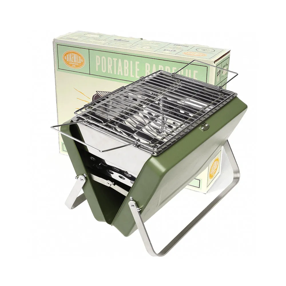 Rex London Portable Suitcase BBQ with Carry Case (Khaki)