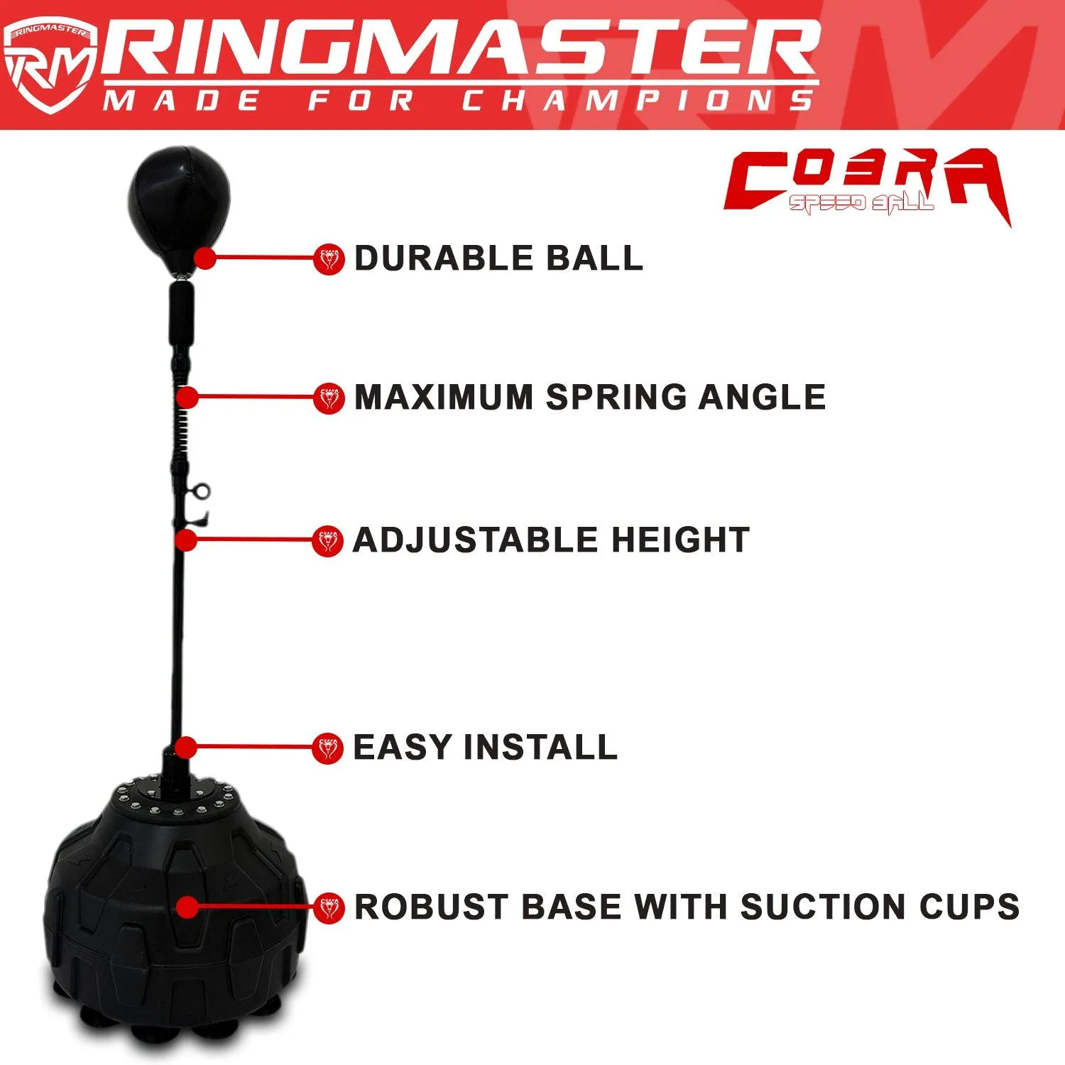 RingMaster Sports Free Standing Speed Ball Cobra Series
