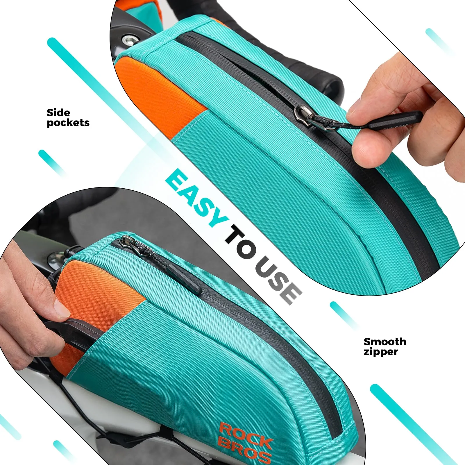 ROCKBROS Urban Rider Series Top Tube Pouch Pack Cycling Accessories Bike Frame Bag