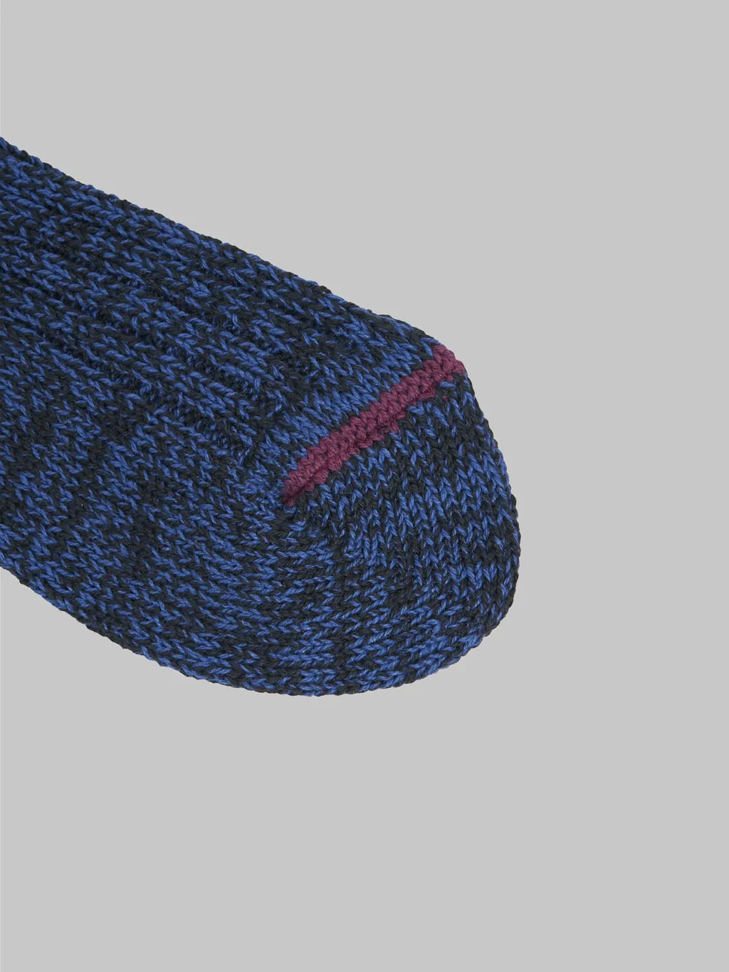 ROTOTO Recycle Cotton Ribbed Crew Socks Black/Blue