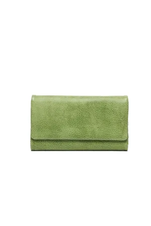 Rugged Hide Erin Wallet - Apple Green