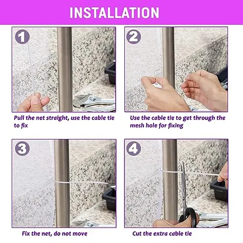 Safe-O-Kid- Baby Safety Net- White (Pack of 2)