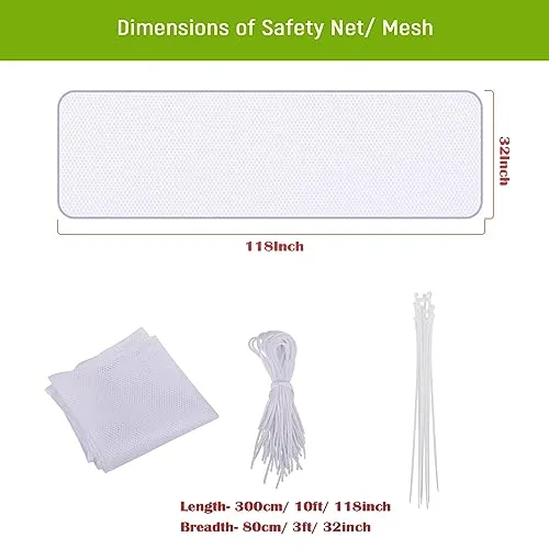 Safe-O-Kid- Baby Safety Net- White (Pack of 2)