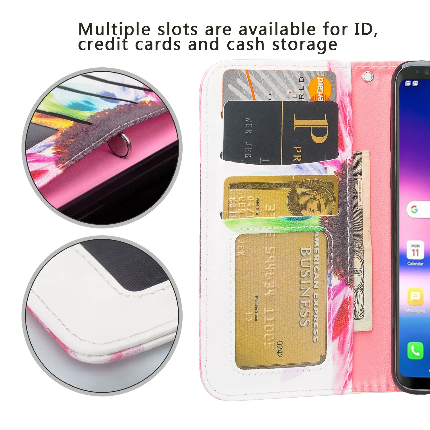 Samsung Galaxy S10e Case, Wrist Strap Pu Leather Wallet Case [Kickstand] with ID & Credit Card Slots - Vivid Sunflower