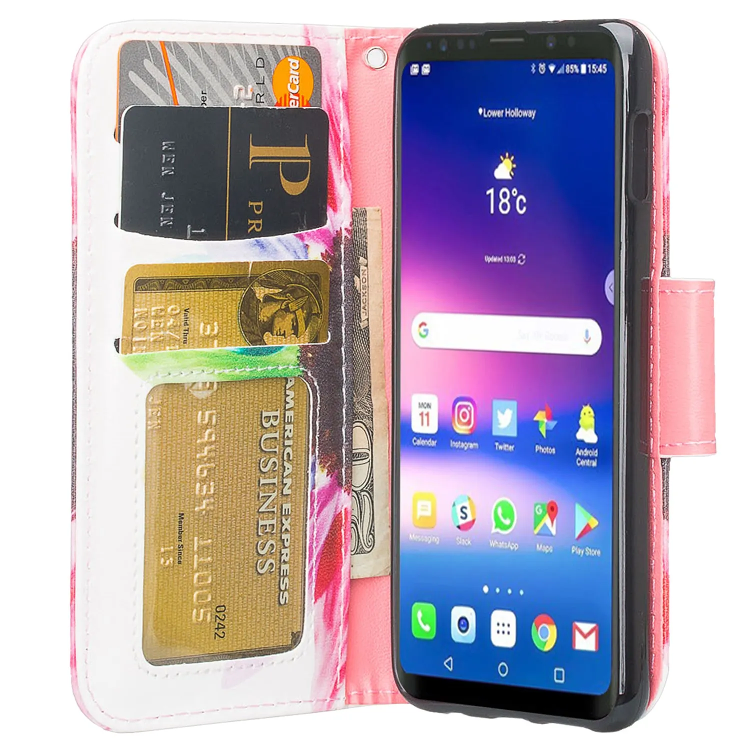 Samsung Galaxy S10e Case, Wrist Strap Pu Leather Wallet Case [Kickstand] with ID & Credit Card Slots - Vivid Sunflower