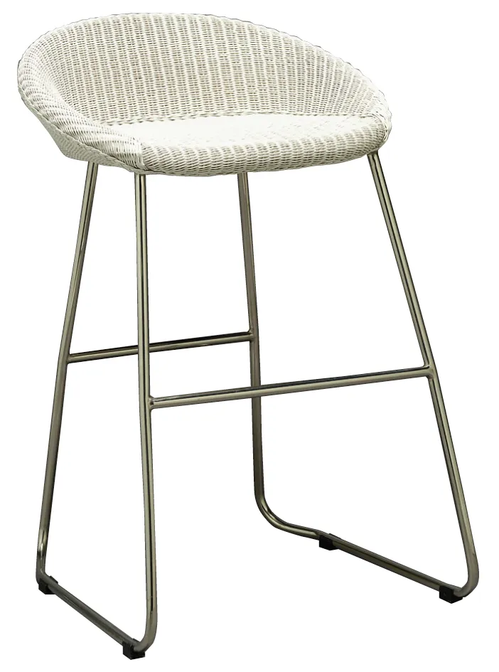 Santorini Lloyd Loom curved back Stool