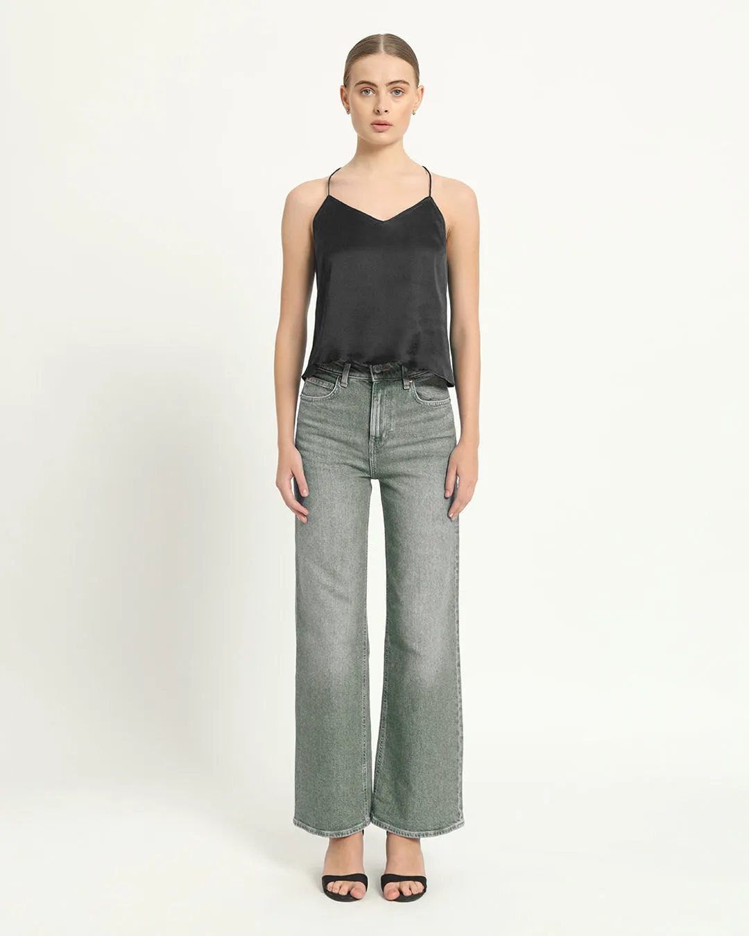 Satin Chic Black Camisole