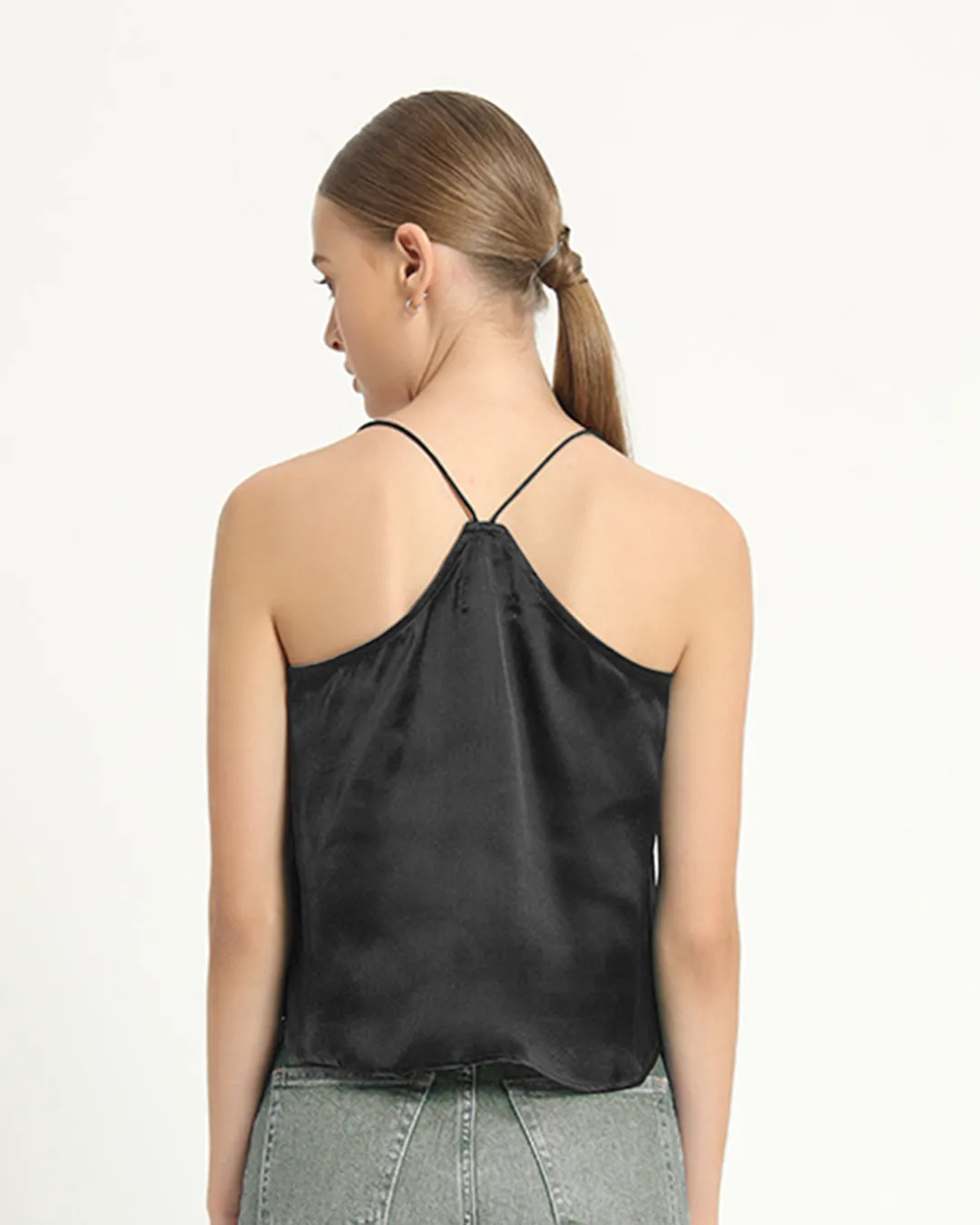 Satin Chic Black Camisole