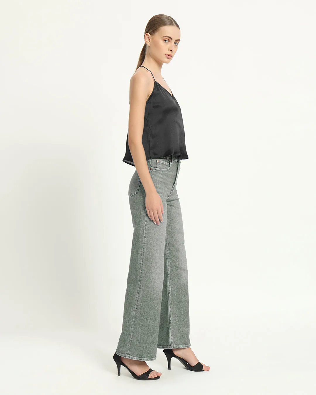 Satin Chic Black Camisole