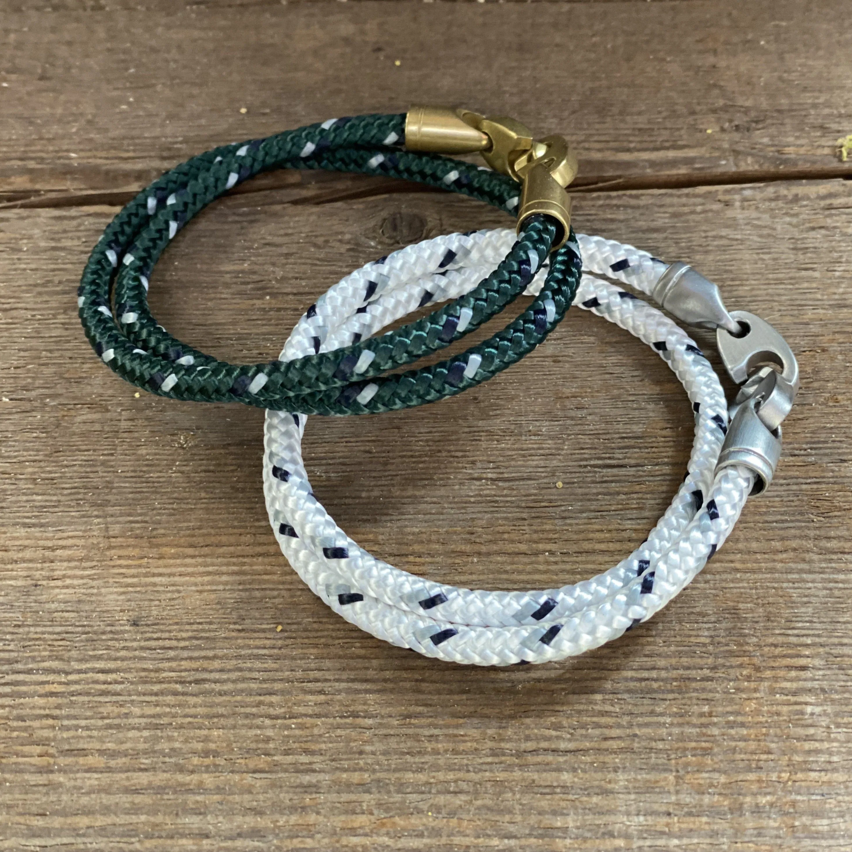 SAULT Catch Double Rope Bracelet, Nautical White/Steel