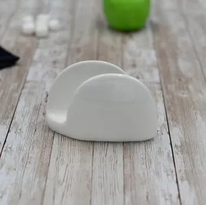 Set Of 6 White Napkin Holder 4.5" inch X 3" inch | 11 X 8 Cm