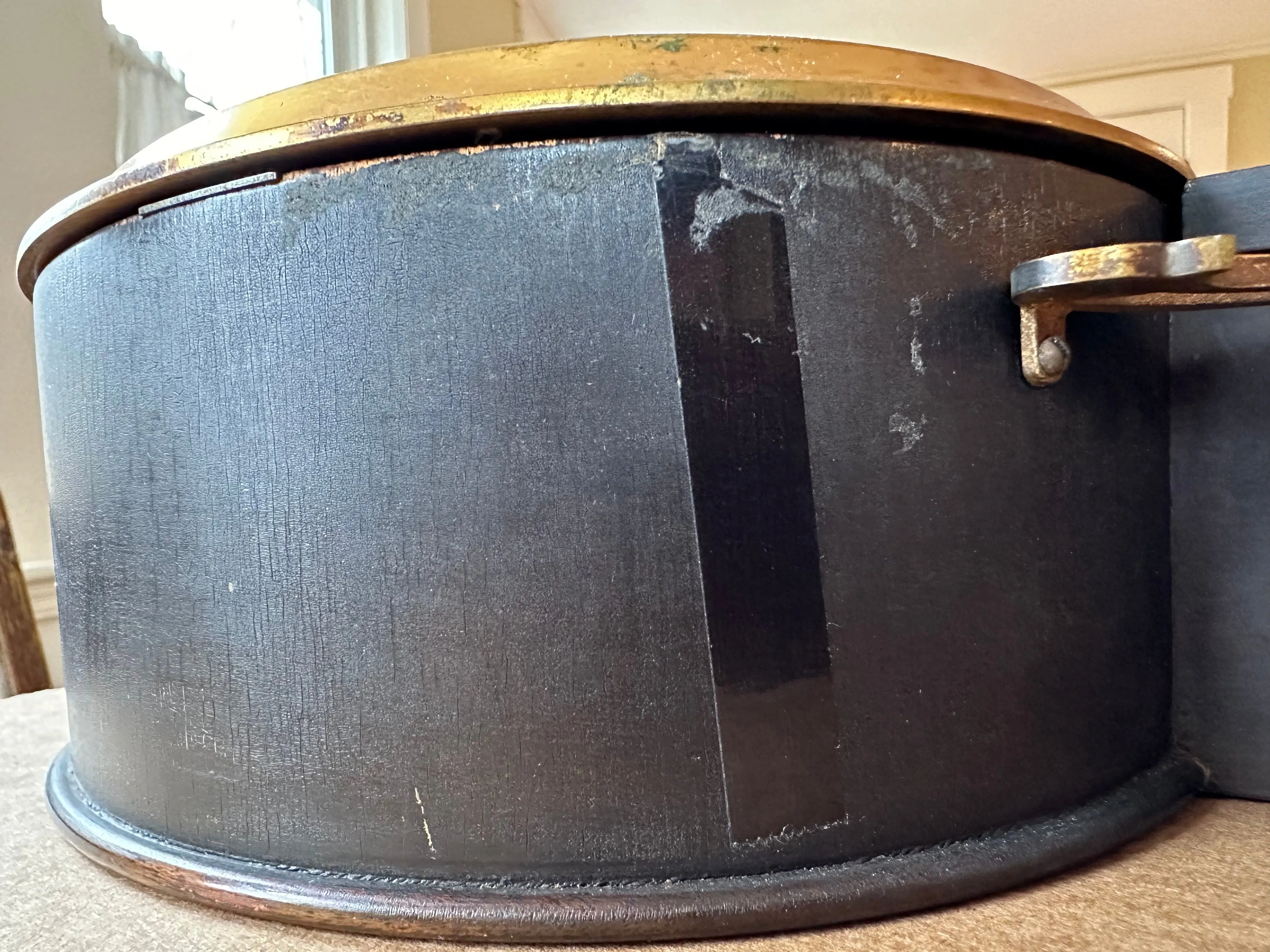 Seth Thomas "Banjo Clock" with a depiction of a naval engagement