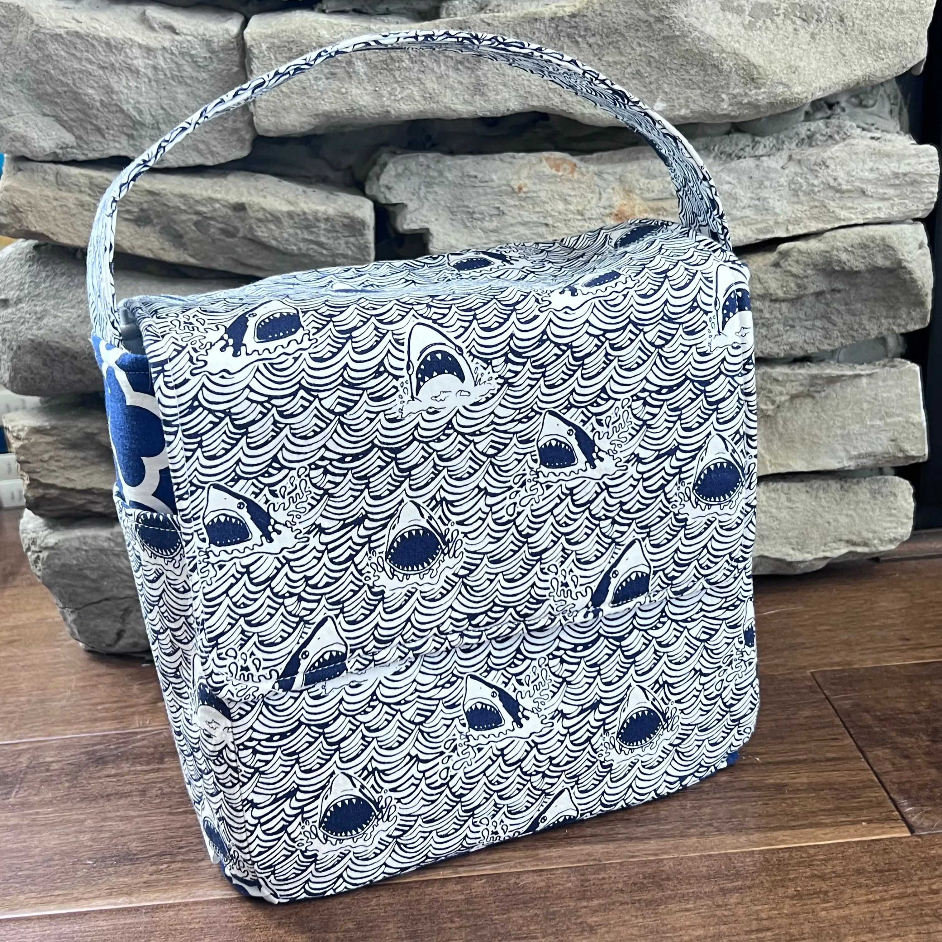 Shark Attack Large Boxy Insulated Lunch Bag