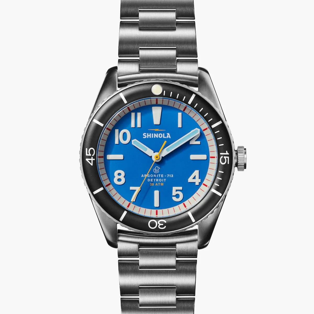Shinola, The Duck 42mm Blue Dial SS Bracelet