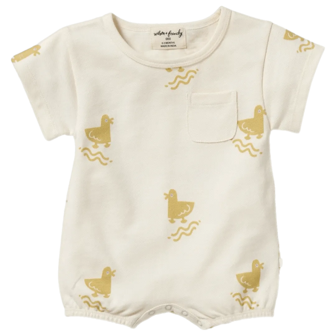 Short Sleeve Growsuit - Quack Quack