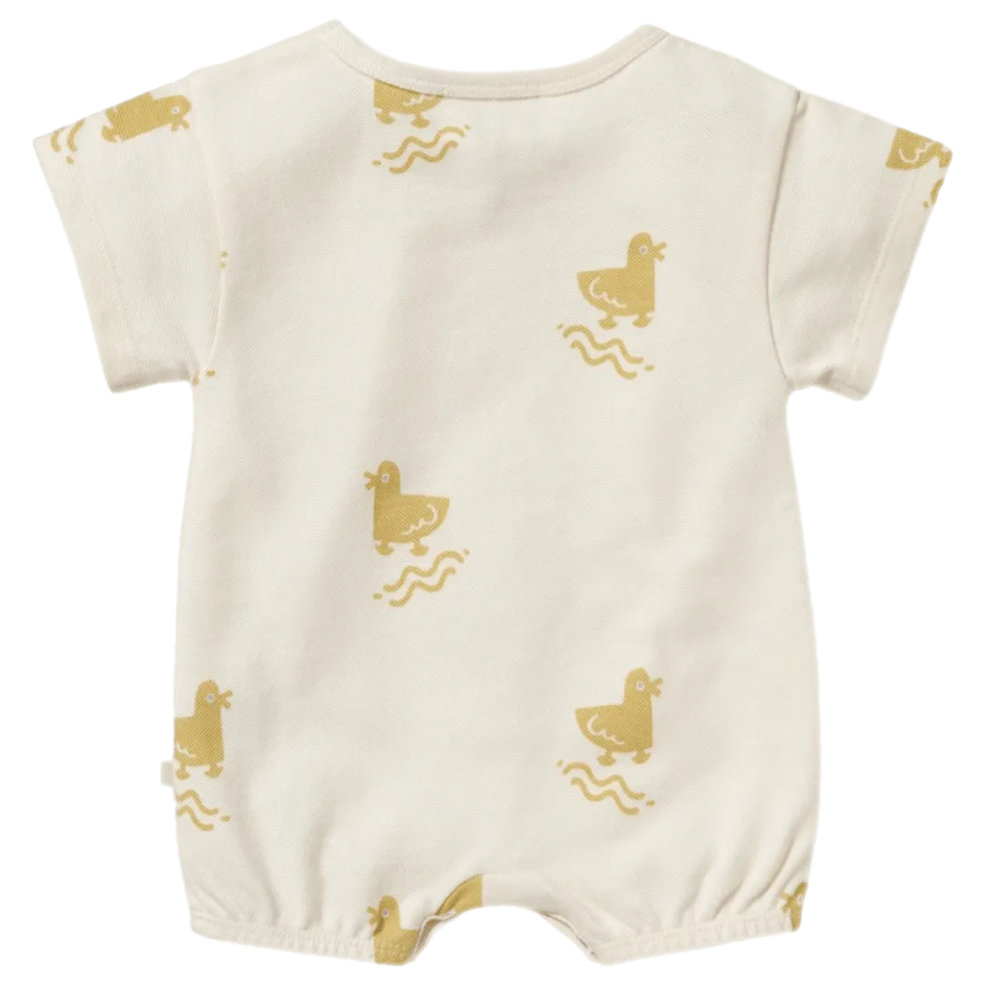 Short Sleeve Growsuit - Quack Quack