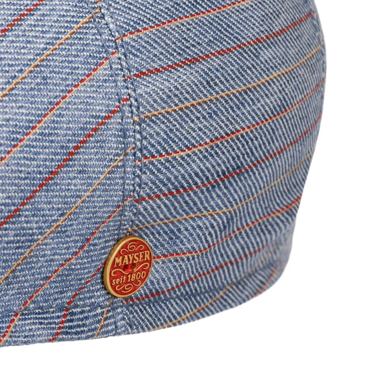 Sidney Paros Stripes Flat Cap by Mayser