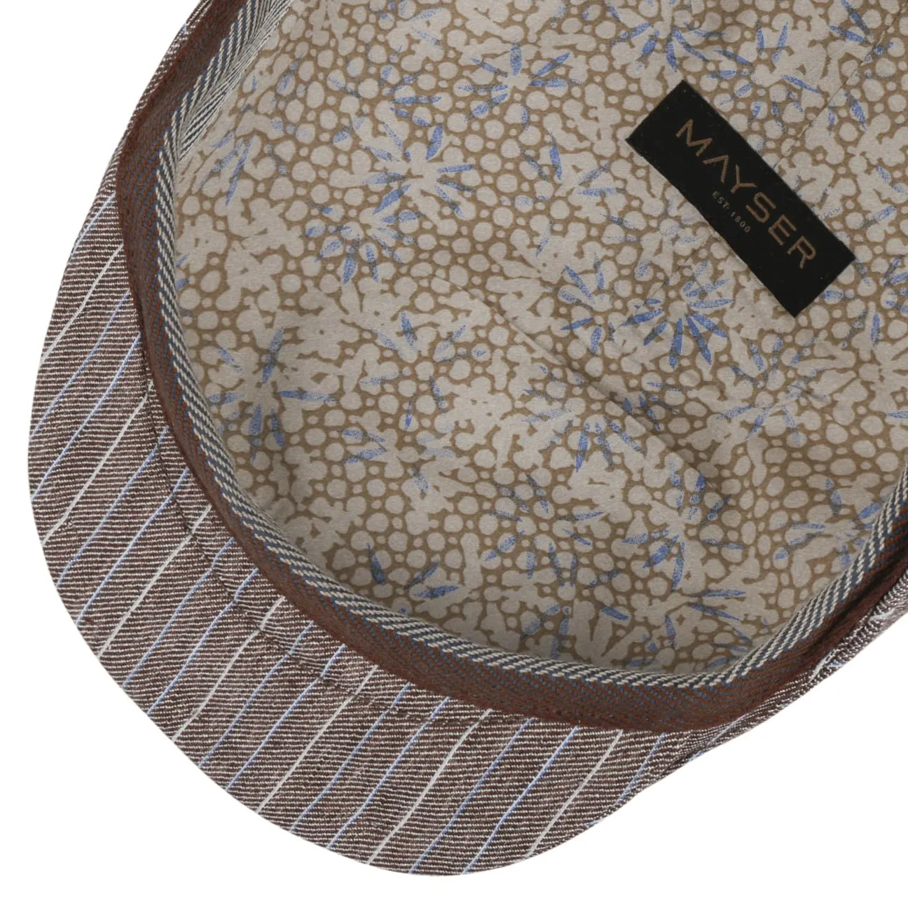 Sidney Paros Stripes Flat Cap by Mayser
