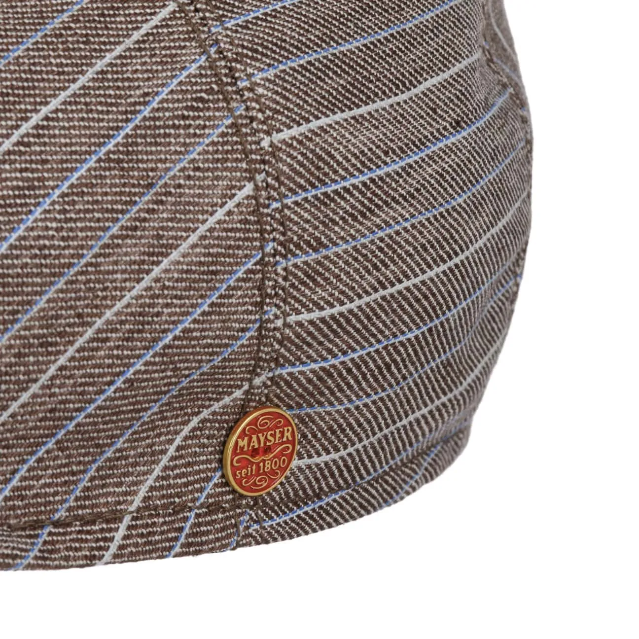 Sidney Paros Stripes Flat Cap by Mayser
