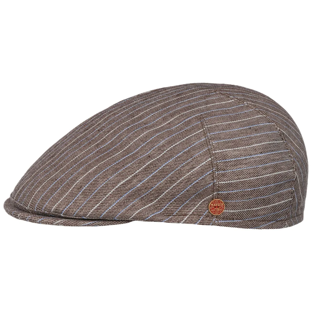 Sidney Paros Stripes Flat Cap by Mayser