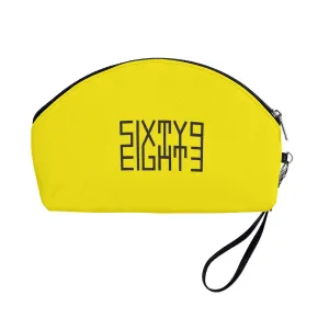 Sixty Eight 93 Logo Black Lemonade Curved Cosmetic Bag