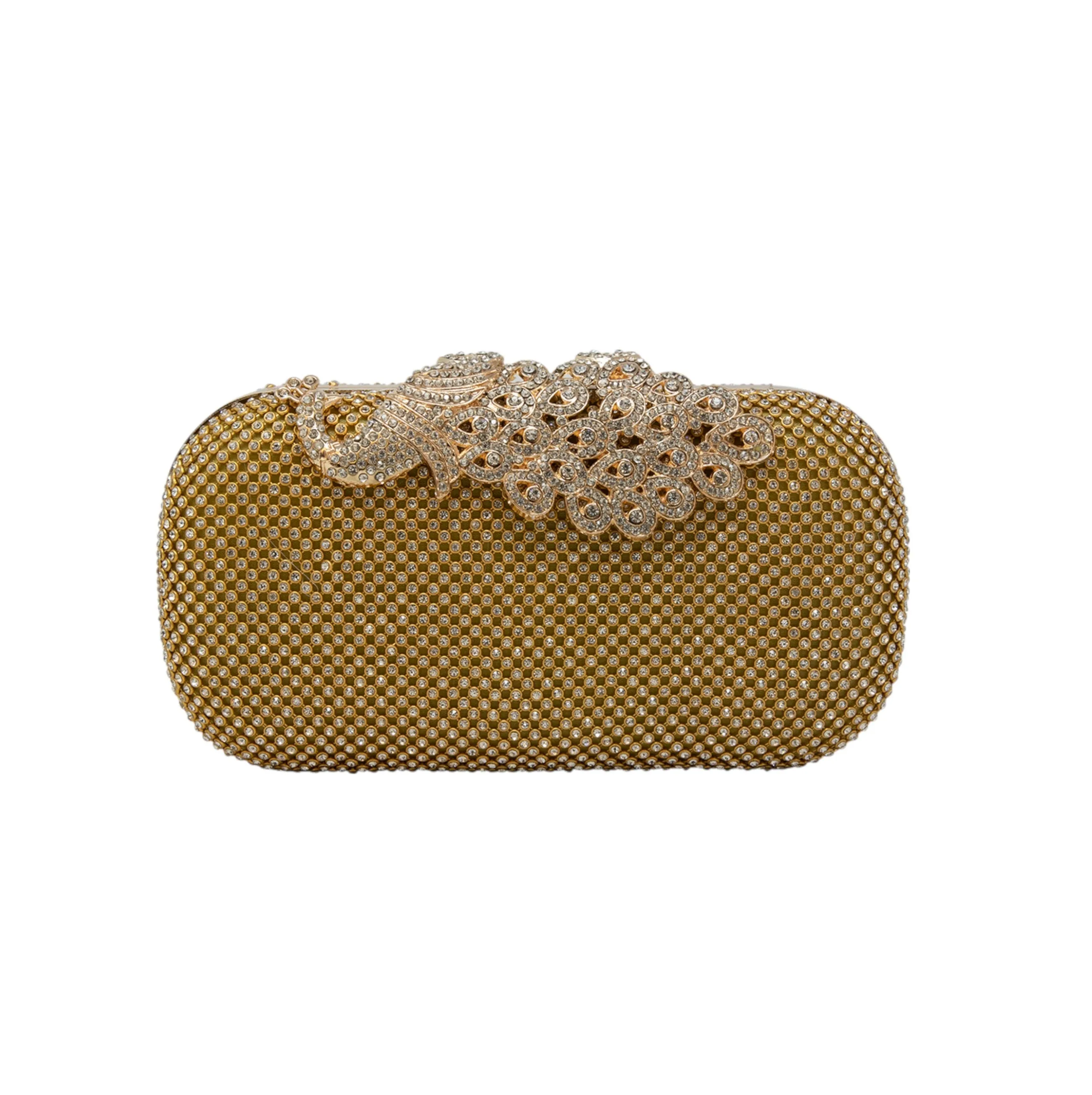 Sparkly Gold Clasp Wedding Event Clutch Bag Shoulder Bag perfect eye-catching Gold Diamante Bridesmaid Gift Wedding Party Gift For Her