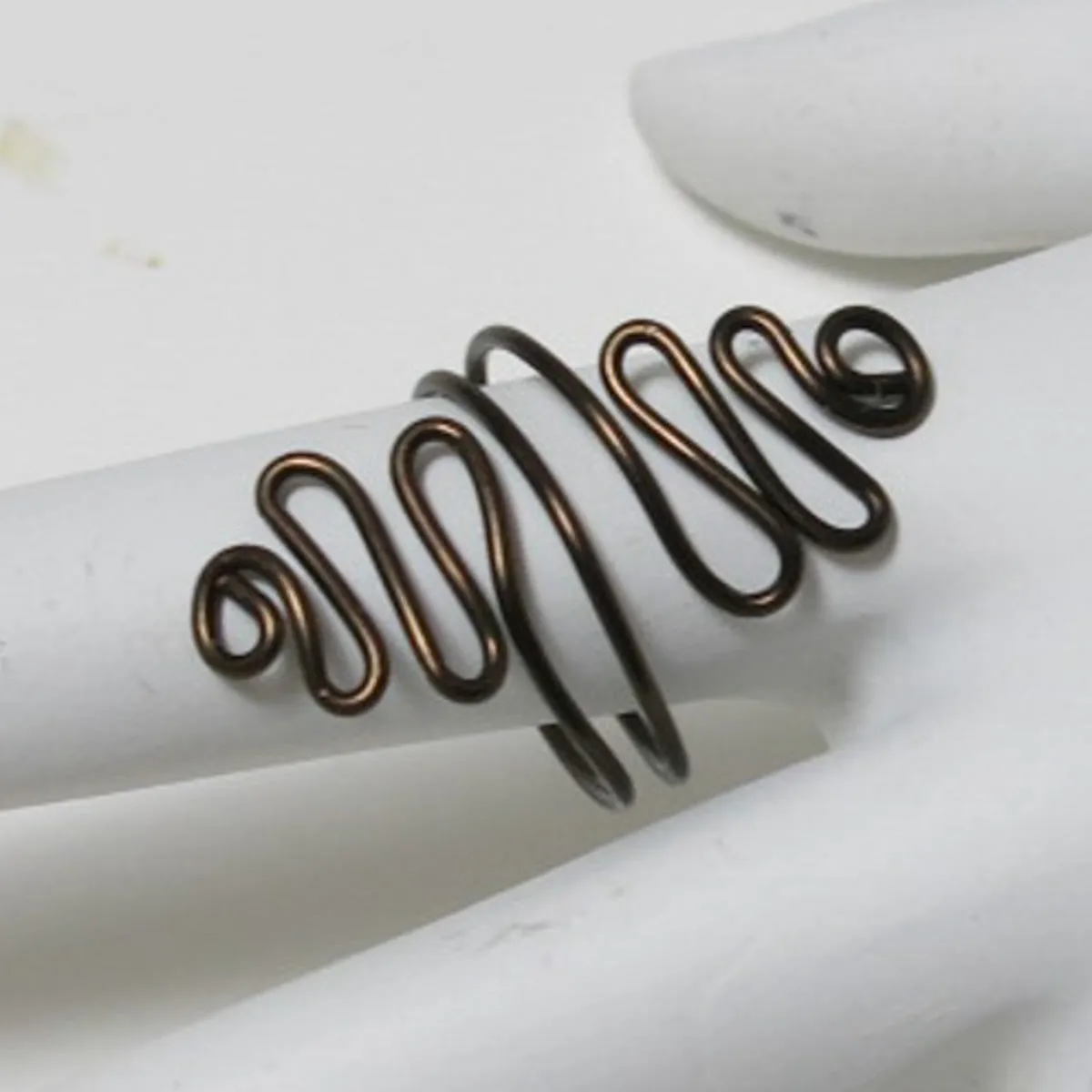 Squiggles Adjustable Wire Ring (click for other colors & sizes)