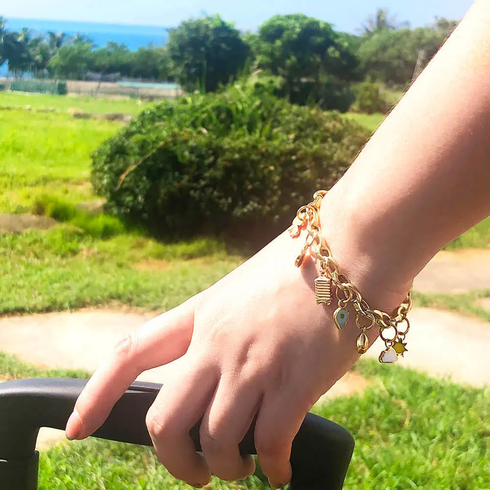 Suitcase Charm, Solid Gold Mini