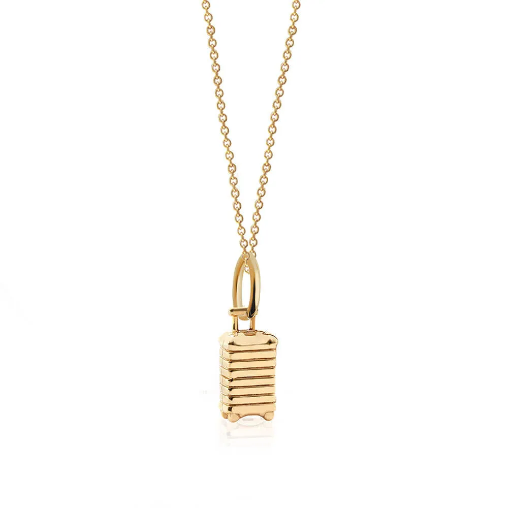 Suitcase Charm, Solid Gold Mini