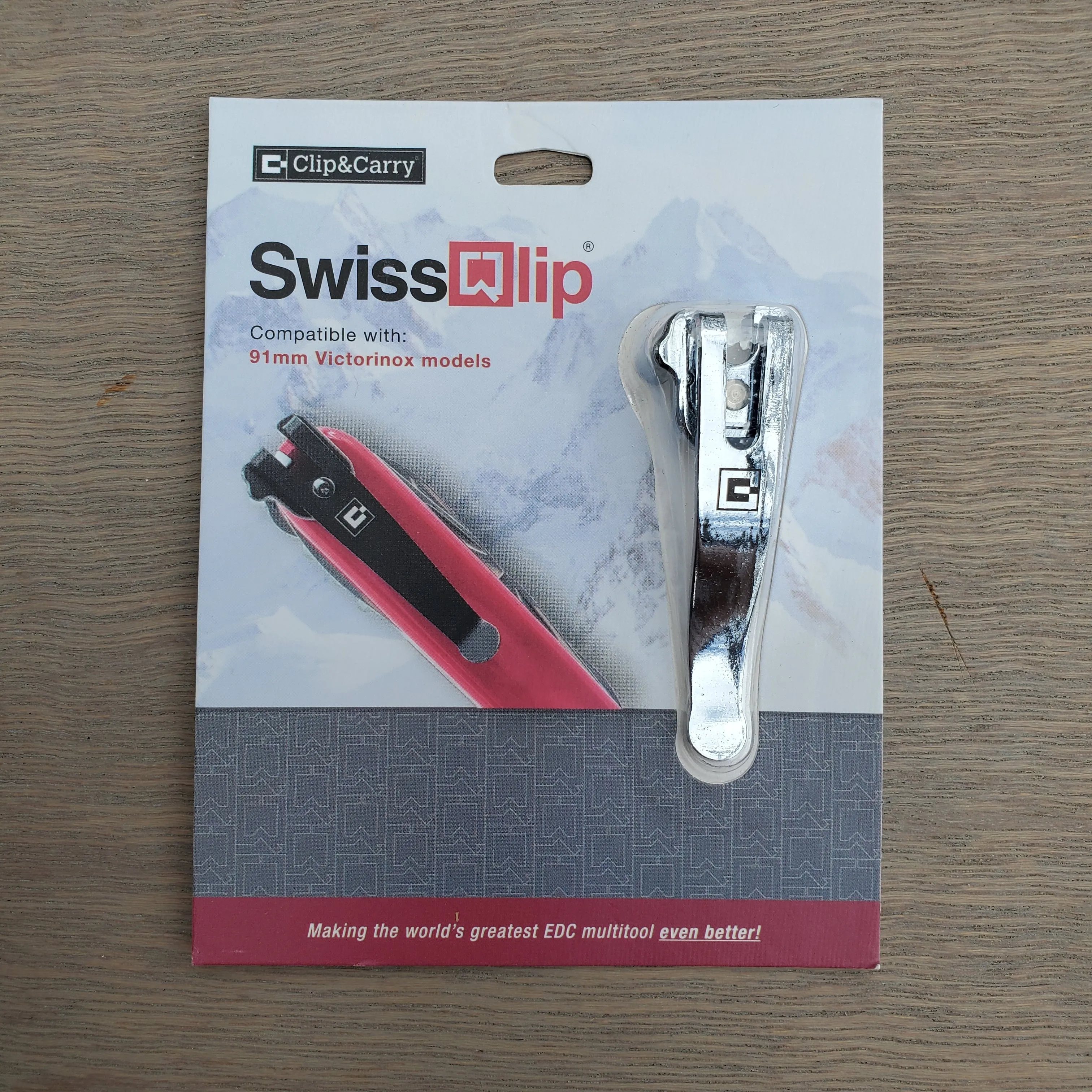 SwissQlip - Clip for Swiss Army Knives - Chrome