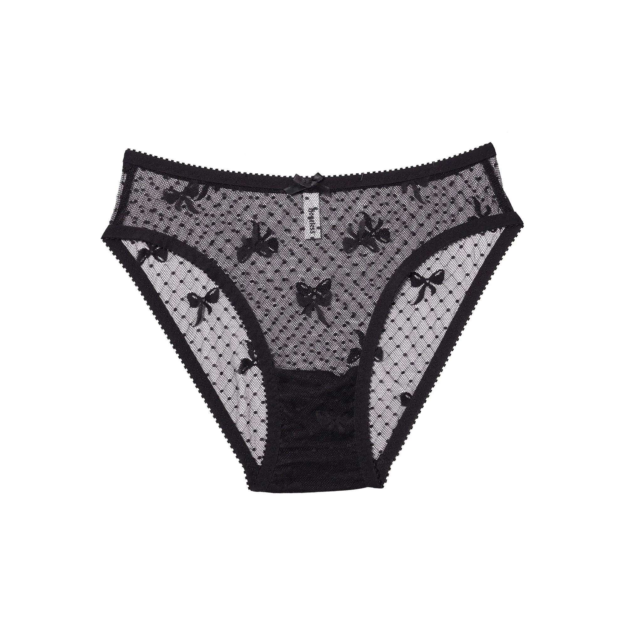 Sylvie Knickers Polka Dot Bow Mesh