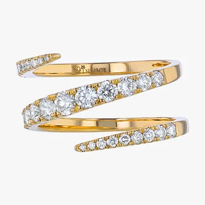 The Graduated Diamond Spiral Ring