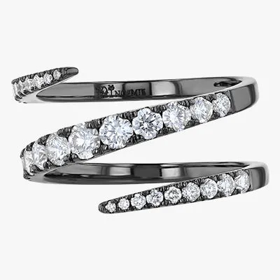 The Graduated Diamond Spiral Ring