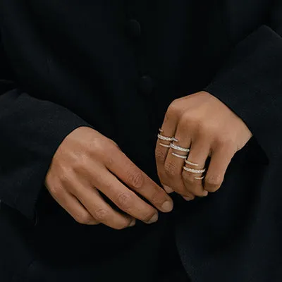 The Graduated Diamond Spiral Ring