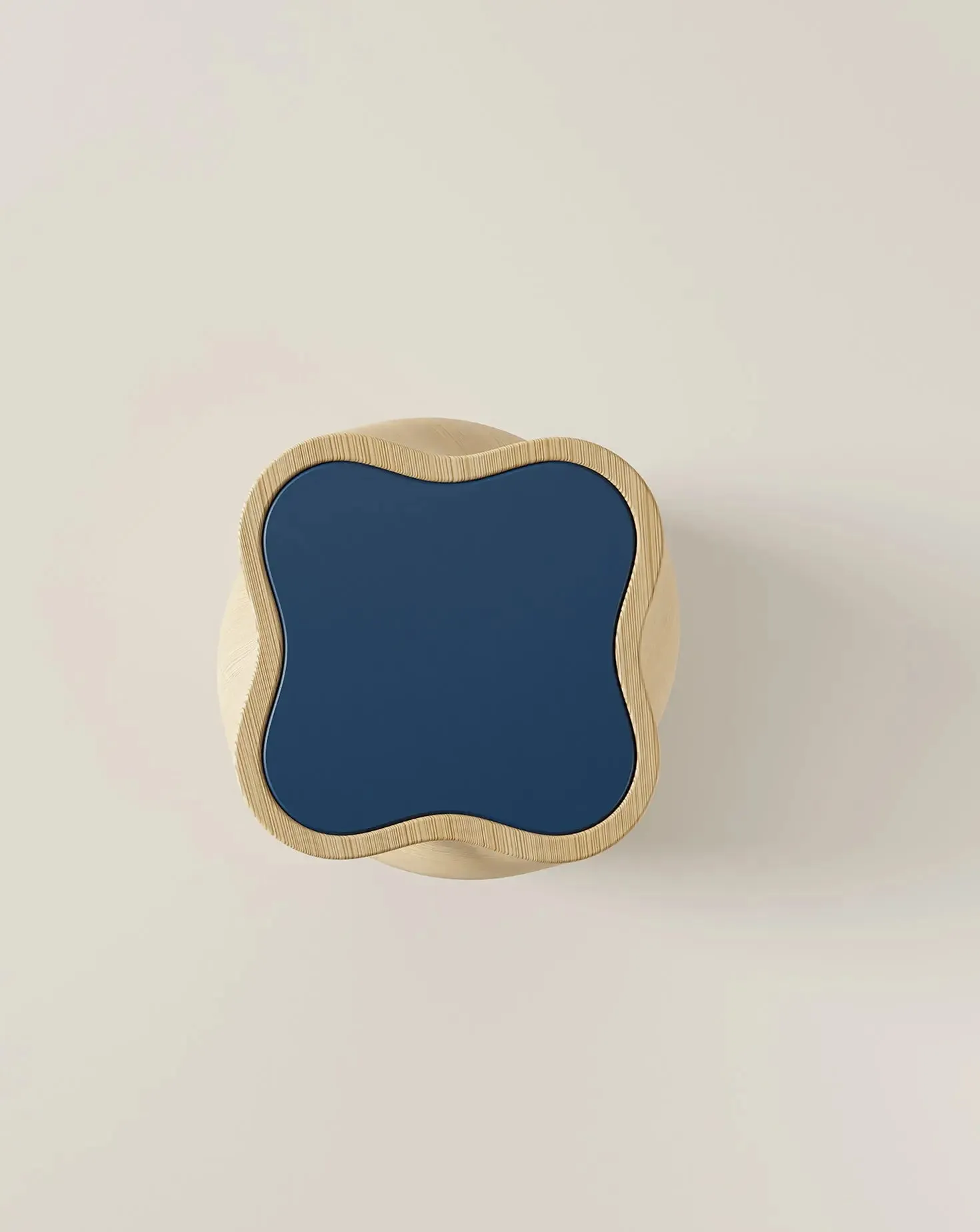 The U Line Wood Inlay Blue Table