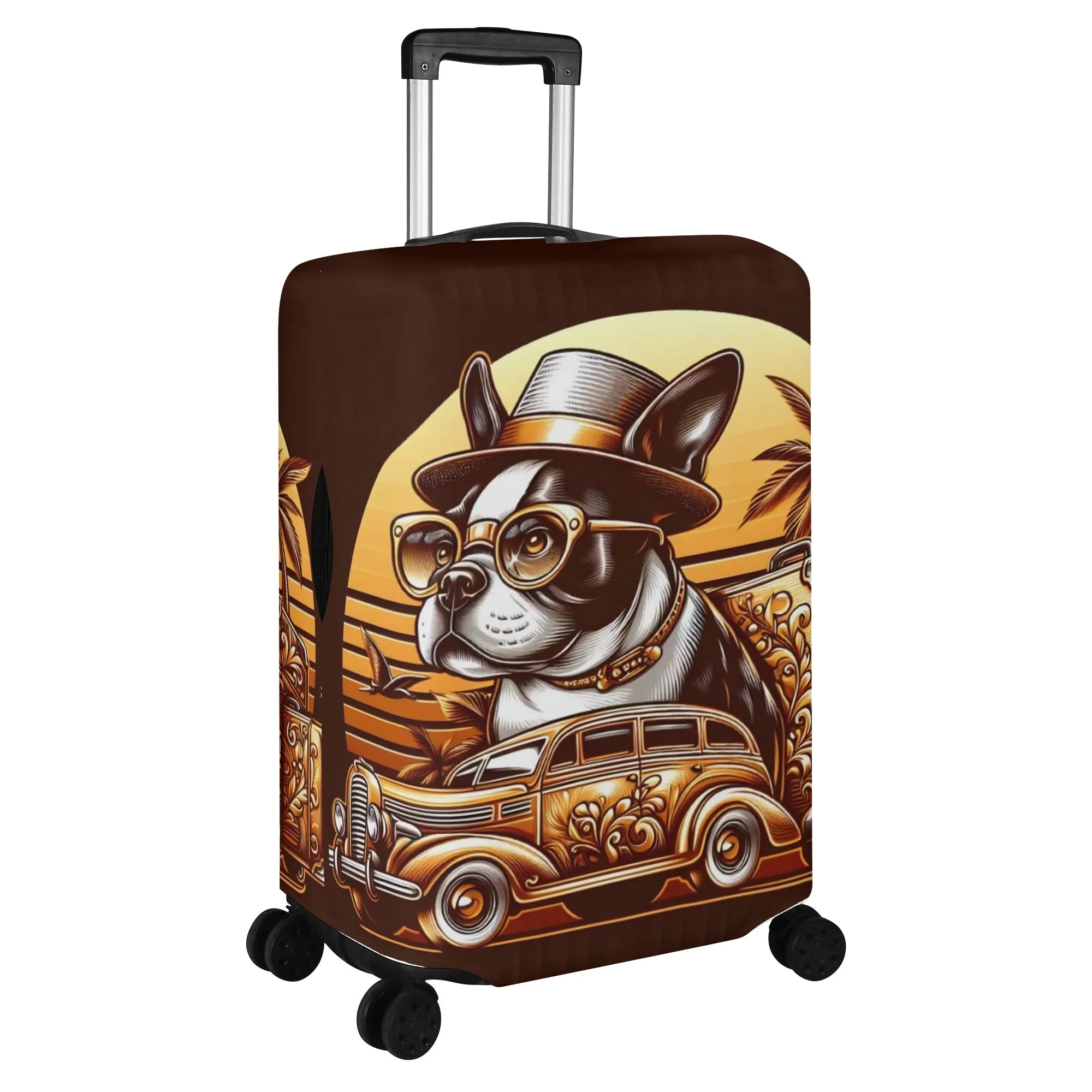 Theo - Luggage Cover for Boston Terrier lovers